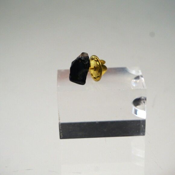 Polished Natural Stone Lapel Pin Tie Tack Unisex Jewelry - Picture 2 of 5